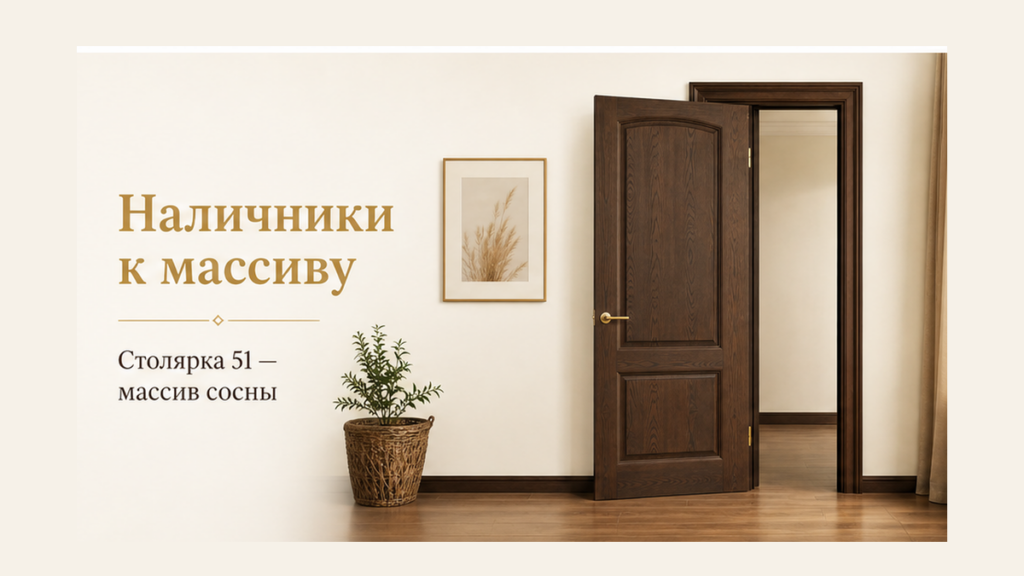 Как выбрать наличники для межкомнатных дверей из массива сосны