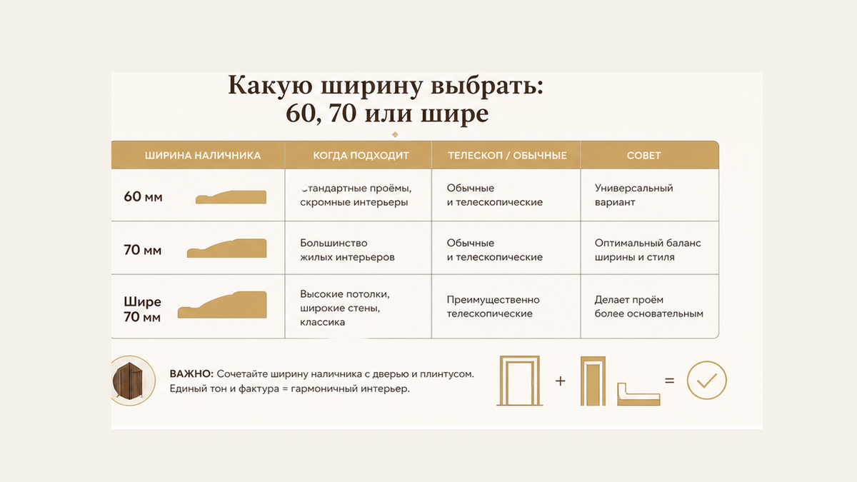 Чек-лист согласования наличника, двери из сосны и плинтуса