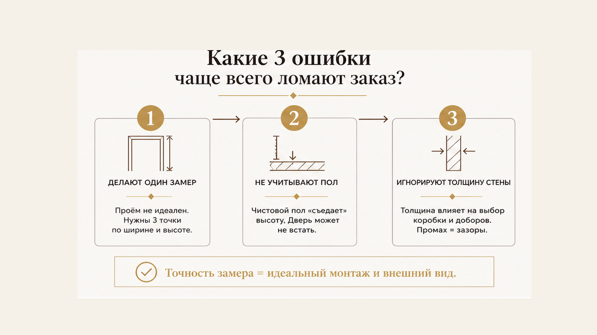 Чеклист: три критические ошибки замера дверного проёма